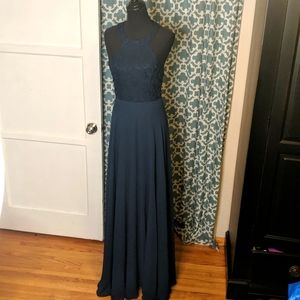 Lulu's navy maxi dress.
